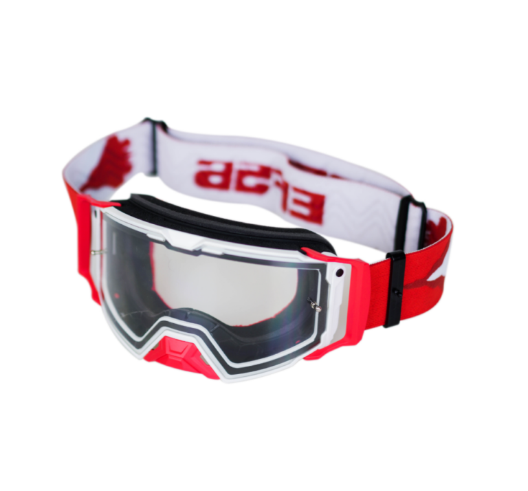 Кроссовые очки Starks EF56 101 HD (heavy duty) Белый/Красный