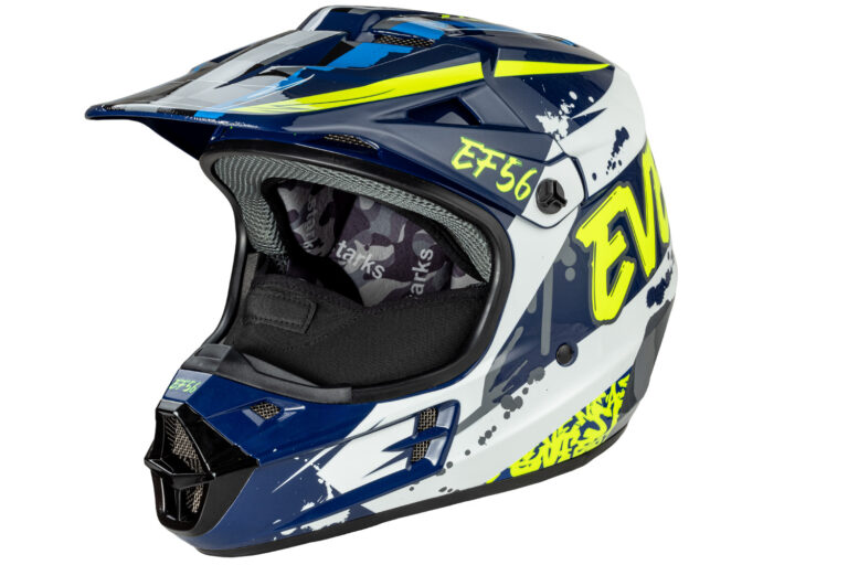 Шлем Starks EF56 Base MX Синий/Белый/Hi-Viz глянец