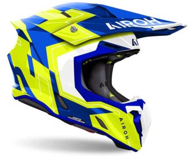 Шлем Airoh TWIST 3 DIZZY Blue/Yellow Glossy — изображение 3